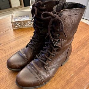 Steve Madden Shoes - Steve Madden Women's Troopa Combat Leather Boots Steve Madden Shoes - Steve Madden Women's Troopa Combat Leather Boots